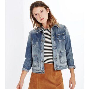 NEW Adriano Goldschmied Andy Denim Trucker Jacket Blue Small